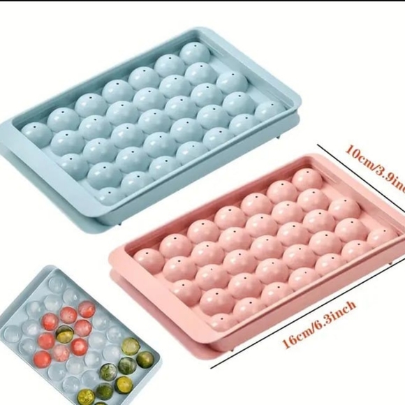 Pink Ice Cube Trays For Ice Ball Mold Mini Round Circle - Picture 3 of 3